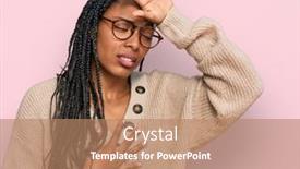  Presentation with fever - Presentation design consisting of african-american-woman-wearing-casual background and a coral colored foreground
