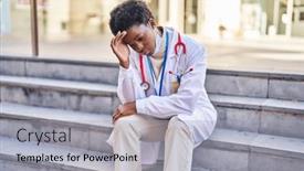  Presentation with doctor african - PPT theme having african-american-woman-wearing-doctor background and a  colored foreground