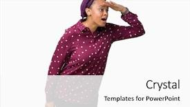  Presentation with african american grandmother - Presentation theme having african american woman wearing head background and a  colored foreground