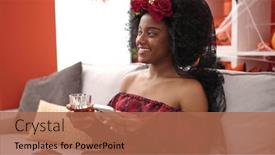  Presentation with whisky - Theme featuring african-american-woman-wearing-katrina background and a coral colored foreground