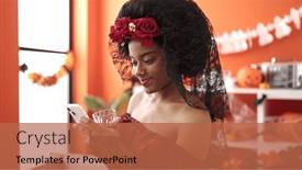  Presentation with whisky - Presentation design consisting of african-american-woman-wearing-katrina background and a red colored foreground