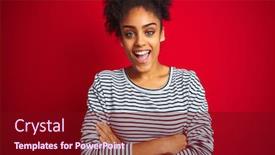  Presentation with navy - Beautiful presentation design featuring african-american-woman-wearing-navy backdrop and a wine colored foreground