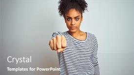  Presentation with violence woman - Slides with african-american-woman-wearing-navy background and a gray colored foreground