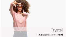  Presentation with frame pink - Slide set consisting of african-american-woman-wearing-pink background and a white colored foreground