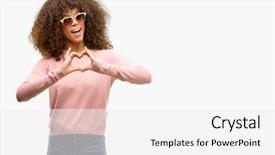  Presentation with for african american women heart disease - Slide deck with african american woman wearing pink background and a white colored foreground