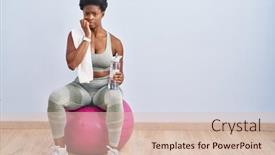  Presentation with pilates - Slide deck consisting of african-american-woman-wearing-sportswear background and a lemonade colored foreground