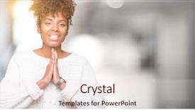  Presentation with african american presenter - Presentation with african american woman wearing winter background and a lemonade colored foreground