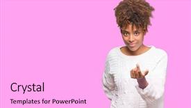  Presentation with african american sex - Presentation design featuring african american woman wearing winter background and a lavender colored foreground