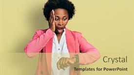  Presentation with african american business - PPT theme consisting of african-american-woman-with-afro background and a blonde colored foreground