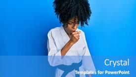  Presentation with hair care - Audience pleasing theme consisting of african-american-woman-with-afro backdrop and a teal colored foreground