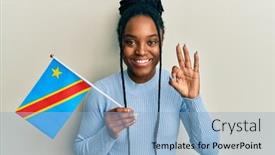  Presentation with african american weddig - Beautiful PPT theme featuring african-american-woman-with-braided backdrop and a light blue colored foreground