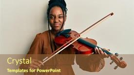  Presentation with hair - PPT theme having african-american-woman-with-braided background and a tawny brown colored foreground