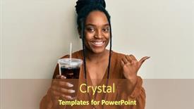  Presentation with beverage - Amazing presentation design having african-american-woman-with-braided backdrop and a tawny brown colored foreground