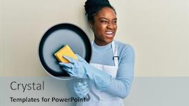  Presentation with pan african - Colorful presentation theme enhanced with african-american-woman-with-braided backdrop and a light blue colored foreground