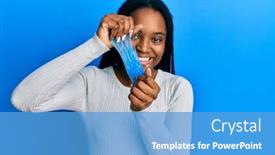  Presentation with hair - Amazing presentation design having african-american-woman-with-braided backdrop and a teal colored foreground