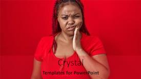  Presentation with african american dental - Presentation theme with african-american-woman-with-braided background and a crimson colored foreground