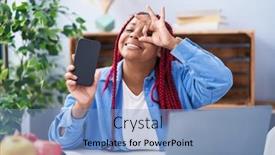  Presentation with hair - Presentation theme having african-american-woman-with-braided background and a  colored foreground