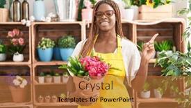  Presentation with hand holding plant - 