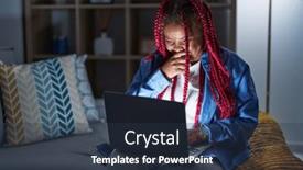  Presentation with scandal - Presentation with african-american-woman-with-braided background and a tawny brown colored foreground