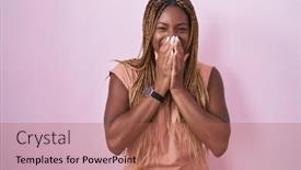  Presentation with scandal - Presentation theme featuring african-american-woman-with-braided background and a red colored foreground