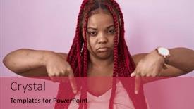  Presentation with depressed - Slide set featuring african-american-woman-with-braided background and a  colored foreground