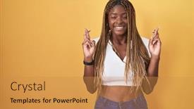  Presentation with hope - Slide deck having african-american-woman-with-braided background and a gold colored foreground