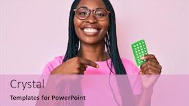  Presentation with proud american - Presentation theme consisting of african-american-woman-with-braids background and a lemonade colored foreground