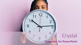  Presentation with psychology holding a brain - Colorful presentation theme enhanced with african-american-woman-with-braids backdrop and a lemonade colored foreground
