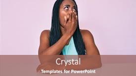  Presentation with sleepiness - Presentation theme featuring african-american-woman-with-braids background and a violet colored foreground