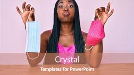  Presentation with air safety - Slide set consisting of african-american-woman-with-braids background and a coral colored foreground