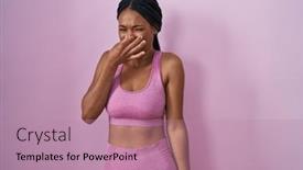  Presentation with bad breath - Theme consisting of african-american-woman-with-braids background and a coral colored foreground