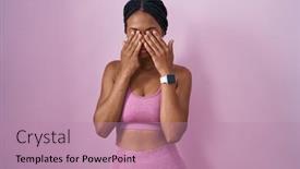  Presentation with vision - Presentation having african-american-woman-with-braids background and a coral colored foreground