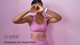  Presentation with american heart - Theme with african-american-woman-with-braids background and a coral colored foreground