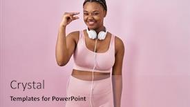  Presentation with american - Presentation theme with african-american-woman-with-braids background and a  colored foreground