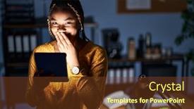  Presentation with scandal - Presentation theme consisting of african-american-woman-with-braids background and a tawny brown colored foreground