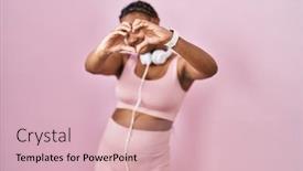  Presentation with american heart - PPT theme consisting of african-american-woman-with-braids background and a lemonade colored foreground