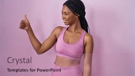  Presentation with proud american - Presentation featuring african-american-woman-with-braids background and a  colored foreground