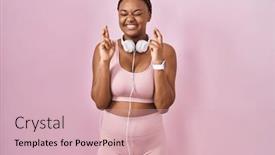  Presentation with hope - Presentation having african-american-woman-with-braids background and a soft green colored foreground