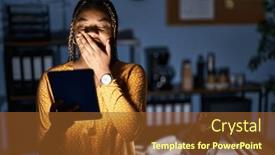  Presentation with sleepiness - Theme having african-american-woman-with-braids background and a tawny brown colored foreground