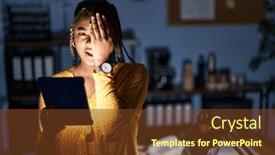  Presentation with face pain - Theme featuring african-american-woman-with-braids background and a  colored foreground