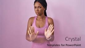  Presentation with african american couples on the mountaintop - PPT theme consisting of african-american-woman-with-braids background and a coral colored foreground