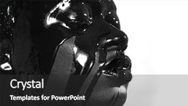  Presentation with dripping paint - Theme consisting of african american woman with paint background and a dark gray colored foreground