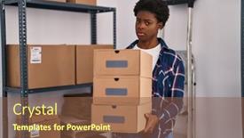  Presentation with african american business - PPT layouts having african-american-woman-working background and a  colored foreground