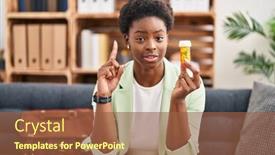  Presentation with african american woman question - PPT layouts consisting of african-american-woman-working background and a tawny brown colored foreground