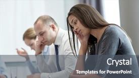  Presentation with problem solving - Slide deck consisting of african american women depression - business teamwork people and crisis background and a dark gray colored foreground