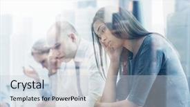  Presentation with problem solving - PPT theme consisting of african american women depression - business teamwork people and crisis background and a lemonade colored foreground