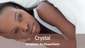  Presentation with lonely - PPT layouts consisting of african american women depression - lonely woman waking up background and a tawny brown colored foreground
