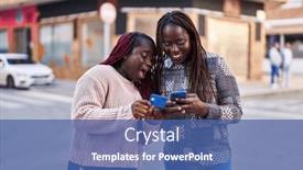  Presentation with african american women - Presentation theme with african-american-women-friends-using background and a ocean colored foreground