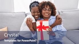  Presentation with african american women - PPT layouts enhanced with african-american-women-mother background and a  colored foreground