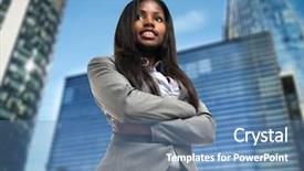  Presentation with black women - Slides with african american women professional - young black businesswoman portrait background and a teal colored foreground